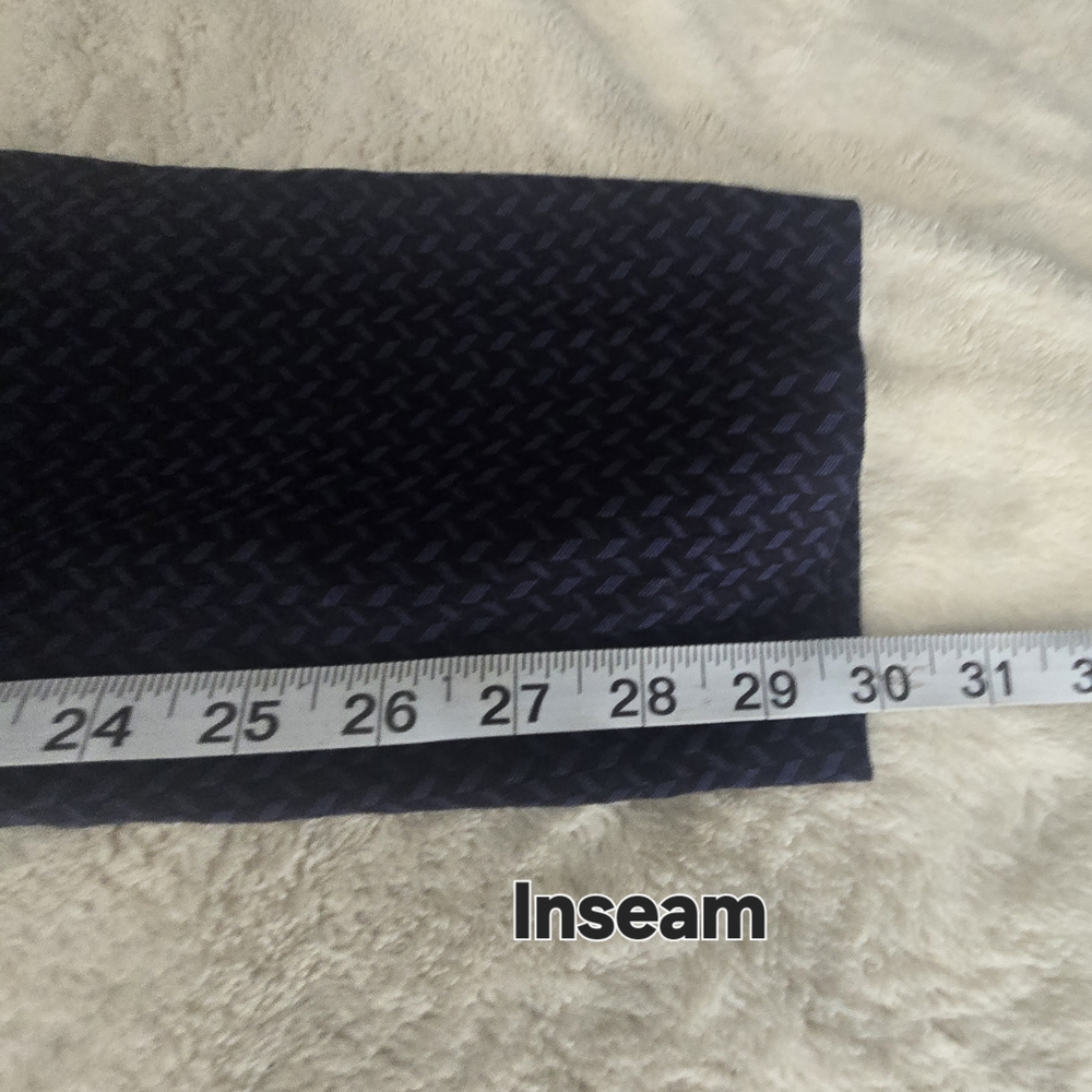 Navy Patterned Pants - Picture 4 of 4